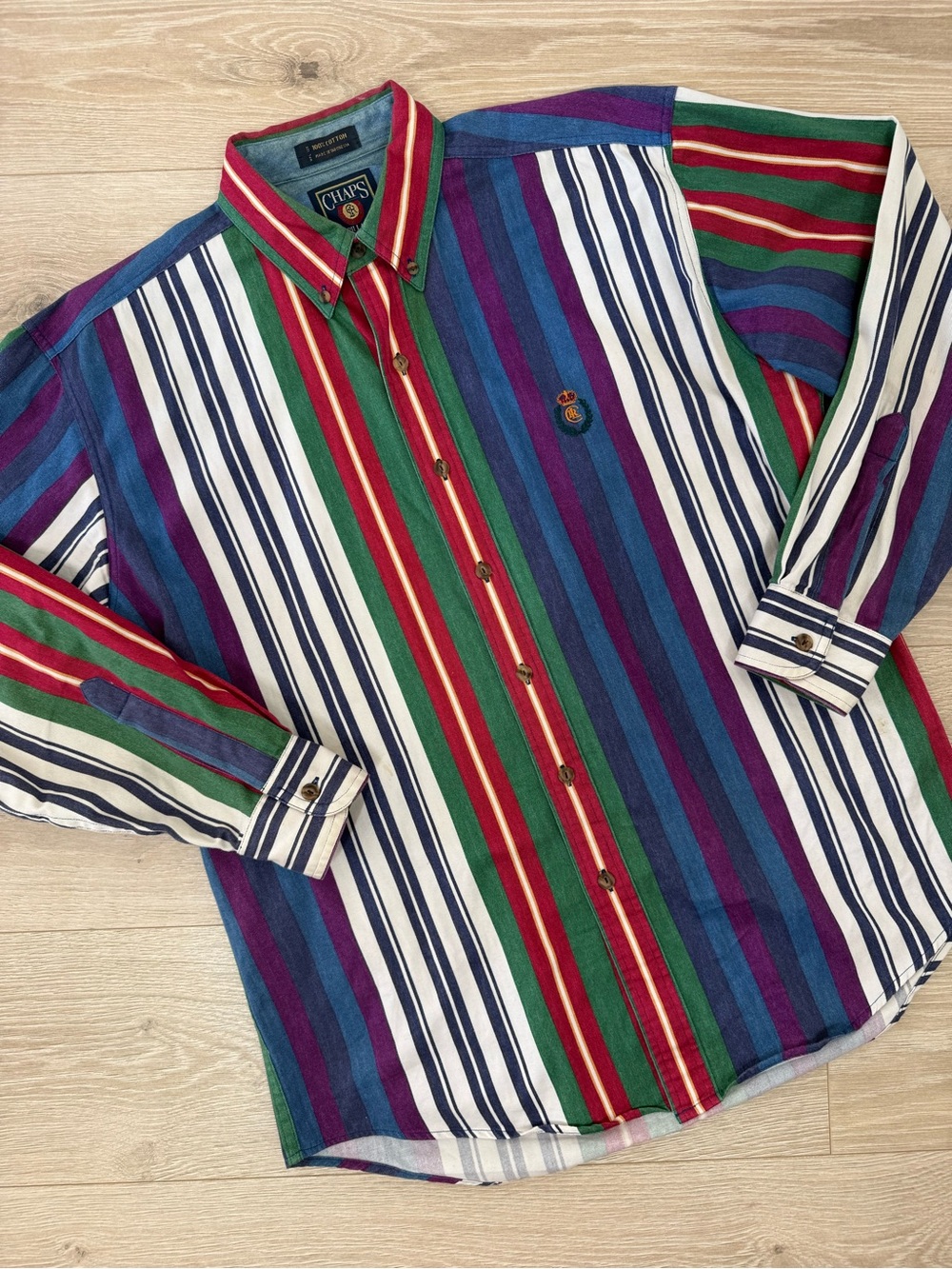 Chaps Ralph Lauren Vintage Striped Button Down Long Sleeve